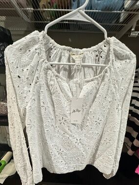 Lilly Pulitzer Maisha Long Sleeve Eyelet Top XS NWT